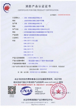 消（xiāo）防星三（sān）角控製櫃（guì）CCCF分型證書