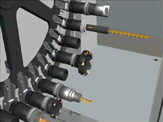 數控加工中心自動（dòng）換刀裝置圖片